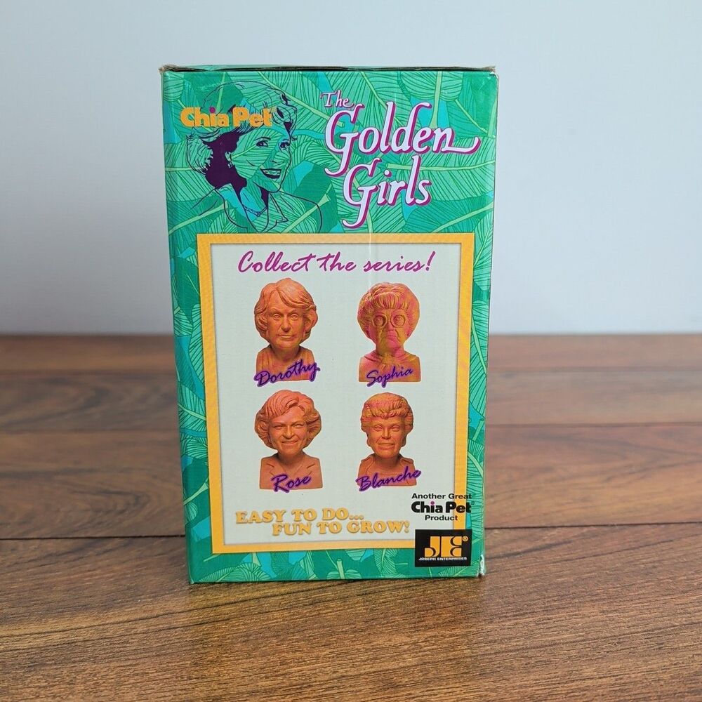 Chia Pet The Golden Girls Rose Head Decorative Pottery Planter - Picture 3 of 5